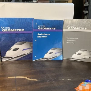 Sächsische Geometrie, Lehrbuch, Lösungshandbuch & Homeschool-Testbuch, 3er-Set bks - Bild 1 von 23