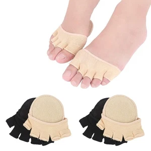 2 Pairs Sock for Sandals Hidden Toe Socks Fingerless Forefoot Pads - Picture 1 of 12