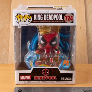 FUNKO POP! MARVEL: King Deadpool #724 Exclusive - Deluxe Edition PX LE Nerdhaven - Picture 1 of 6