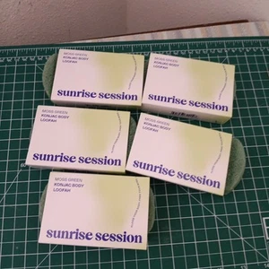 5 Moss Green Konjac Body Loofah by Sunrise Session Vegan Biodegradable - Picture 1 of 10