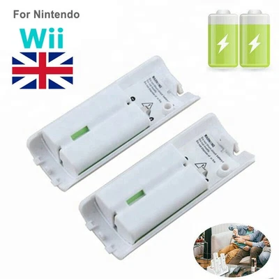 2x Battery Pack 2800mAH Rechargeable Battery Pack White for Nintendo Wii Remote - Image 1 of 4