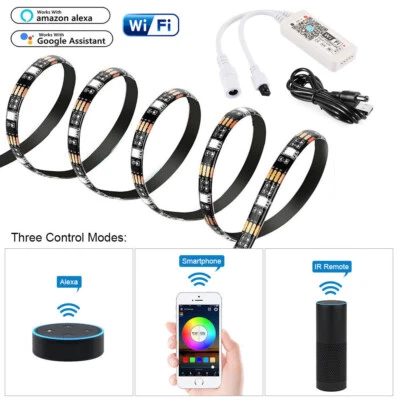 Magic Home WiFi Smart USB LED Strip 5V 5050 RGB Flexible Desktop LED tape Light  - Image 1 of 4