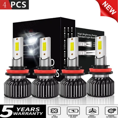 For Buick Terraza 2005-2007 4PC H11 H11 LED Headlight Bulbs High Low Beam Combo - Image 1 of 4