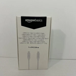 Fast Charging 60W USB-C3.1 Gen2 to USB-C Cable - 3-Foot, White - Photo 1 sur 2