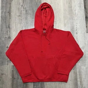 VTG Marlbro Country Store Hoodie Red Pull Over 90s Blank Drawstring Cigarette S - Picture 1 of 4