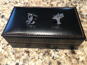 Medicine Emblem cufflinks set - New in Box  - Picture 1 of 3