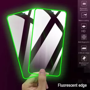 Luminous Screen Protector For iPhone 15 14 13 Pro Max 12 11 XS XR Tempered Glass - Picture 1 of 16