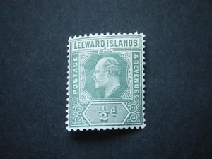 Leeward Islands KEVII 1907 ½d dull green SG37 VLMM - Picture 1 of 2