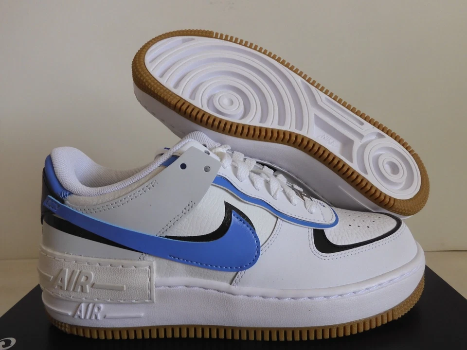 Nike Air Force 1 Af1 Sombra Blanco-Pulso Real-Negro Mujer Talla 8 [DZ1847-109] Foto 1 de 4