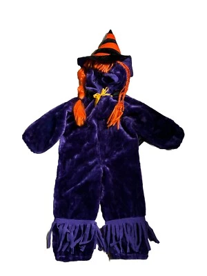 Disfraz de bruja de peluche juguetón Chrisha 4-6 años mono sombrero y peluca adjuntos Foto 1 de 4