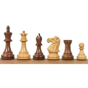 3" Professional Staunton Chess Pieces Only- Weighted Golden RoseWood - Picture 1 of 7