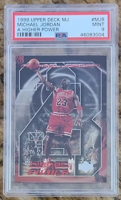 HOF Michael Jordan 1999 Upper Deck A Higher Power #MJ8 Chicago Bulls HOF PSA 9 - Image 1 of 4
