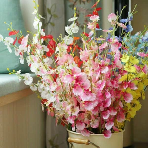 Wedding Bride Home Bouquet Decor UK Artificial Flowers Rose Orchid Bunch Party - Picture 1 of 121