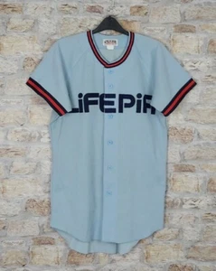 VINTAGE RETRO JAPANISCHES BASEBALL SPORT TRIKOT T-SHIRT TOP HELL MUTIG SPORTLICH - Bild 1 von 10