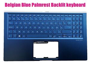 Belgian Blue Palmrest Backlit Clavier keyboard for Asus UX533F UX533FD UX533FN