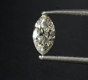 Loose marquise Natural fancy cut diamond .29ct SI1 J 6.63x3.47x2.12mm estate - Picture 1 of 10