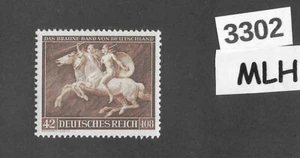 #3302 MLH stamp Sc B192 / 1941 Brown derby Horse race / Munich / Third Reich - Picture 1 of 1
