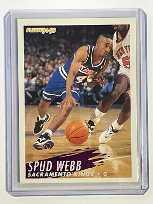 Fleer 94-95 Basketball Card Spud Webb Sacramento Kings Pink Foil #198 - Image 1 of 4