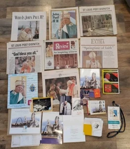 Pope John Paul II 1999 St Louis Mo Pastoral Visit Commemorative Souvenir Lot - Picture 1 of 20