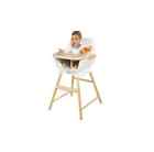Igloo Wooden Baby High Chair With Tray In White HE1789113 NEW  - RRP 185 A