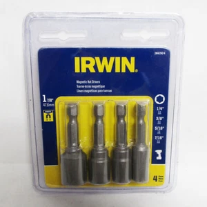 IRWIN 4PC MAGNETIC NUT DRIVERS #IWAF242-4 - Picture 1 of 2
