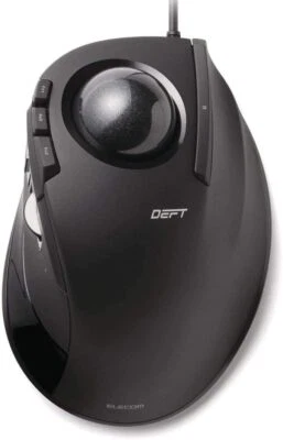ELECOM Truck Ball Mouse Indiocre 8 button Tilt Function Wired Black M-DT1UR - Image 1 of 4
