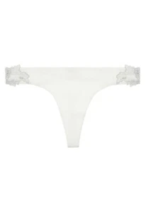 NWOT milky white La Perla MOONLIGHT embroidery thongs panties size 3 - Picture 1 of 3