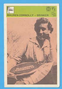 Trading card tennis Maureen Connolly Little Mo USA World  sport 1981 Yugoslavia