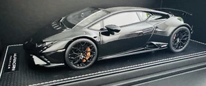 Modelo Lamborghini Huracan Technica Colección MR Negro sobre Negro Naranja Especificación - Imagen 1 de 10