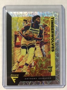 2020-21 Panini Flux Anthony Edwards Silver Laser Prizm RC