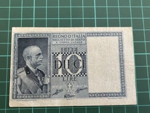biglietto di stato 10 lire del 1938 Vittorio Emanuele III ottima - Foto 1 di 2