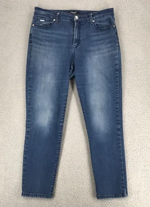 Nine West Jeans Gramercy Skinny Ankle Size 14 Distressed Blue - Picture 1 of 13