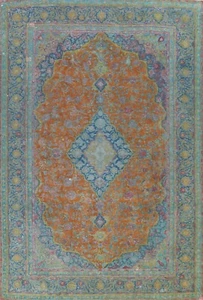 Antique Floral Ardakan ORANGE Overdyed Area Rug Handmade Oriental Carpet 9'x13' - Picture 1 of 12