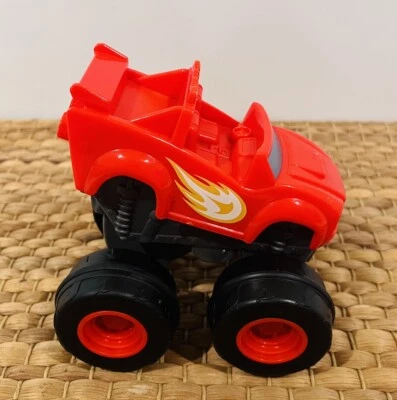 Blaze and the Monster Machines Slam & Go Push Truck Red Flame Car Toy Mattel  Foto 1 de 4