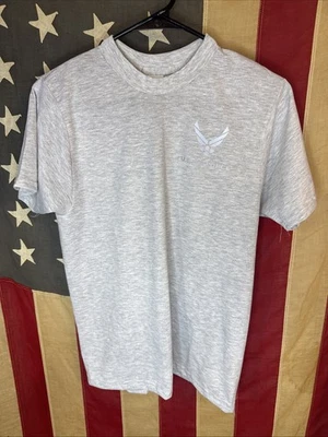 XSmall - USAF Air Force Military Fitness PT T-Shirt Grey Silver Reflective B234 - Image 1 of 4