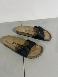 Birkenstock Damen Gr. 37 Madrid Birko-Flor Buckle Sandalen Schwarz 240 - Bild 1 von 5