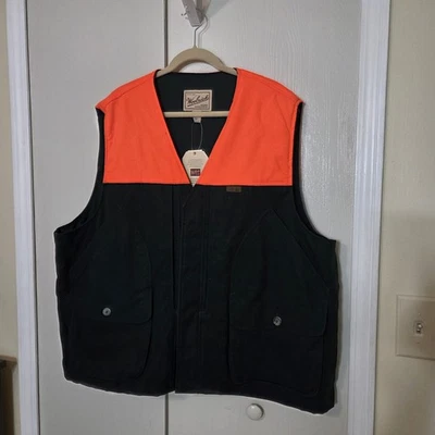 mens vtg woolrich Bird hunting Vest green Hunter orange Cotton Sz 3x 6134 lodin - Image 1 of 4