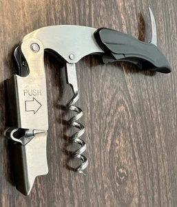 Wine Screwpull Double Hinged with Foil Cutter Wine Bottle Opener - Picture 1 of 4