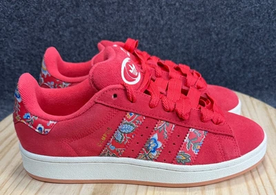 Adidas Campus 00s Liberty London Mujer Talla 9 Rojo Blanco Zapatilla JS1330 NUEVA SIN CAJA Foto 1 de 4