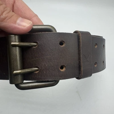 Мужской кожаный ремень American Eagle Outfitters с двойным зубцом Y2K - Изображение 1 из 4