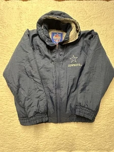 90’s Dallas Cowboys NFL Game Day Men’s Hoodie Quilted Puffer Jacket Size XL - Bild 1 von 16