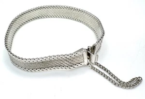Vintage Monet Silver Tone Bracelet  - Picture 1 of 6