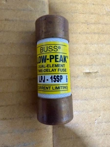 Bussmann LPJ-15SP Time Delay Fuses 600VAC 300VDC 15A (ITEM#431) - Picture 1 of 5
