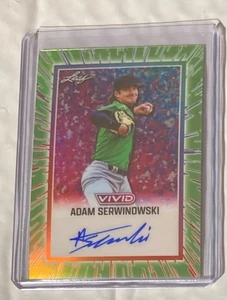 2025 LEAF VIVID BASEBALL ADAM SERWINOWSKI AUTO 4/8 BEAUTIFUL REFRACTOR TYPE - Picture 1 of 2