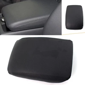 Leather Black Center Console Lid Armrest Cover For AUDI A4 A5 B8 2008-2016 09 10 - Picture 1 of 11