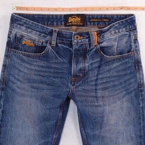 Mens SuperDry COPPERFILL LOOSE Relaxed Straight Blue Jeans W32 L34 - Picture 1 of 8