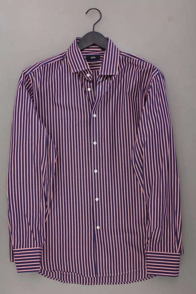 ✅ BOSS by Hugo Boss camicetta per uomo taglia Hemdgröße 43, XL, 54 rigato ✅ - Immagine 1 di 4