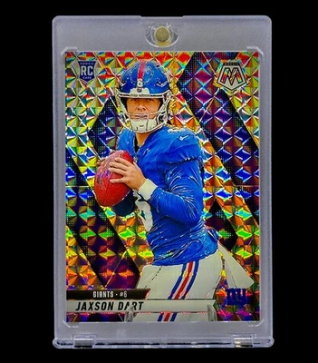 JAXSON DART ROOKIE SILVER PRIZM REFRACTOR RARE Blue Stripes Non Auto - GIANTS - Image 1 of 4