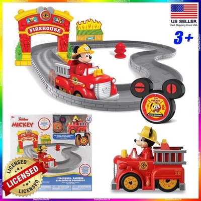 Disney Junior Mickey Mouse Toys for Kids 3 4 5 RC Fire Truck Track Set Licensed - Изображение 1 из 4
