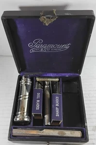 Paramont Safety Razor set missing soap tube otherwise complete - Picture 1 of 10